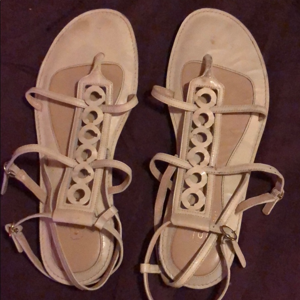 Coach white flats